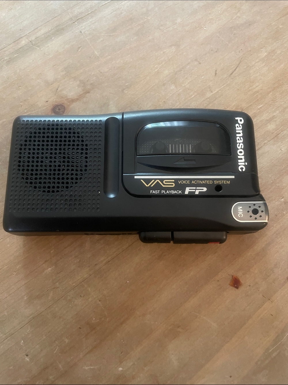 Panasonic Black Portable Microcassette Voice Recorder with VAS tested works